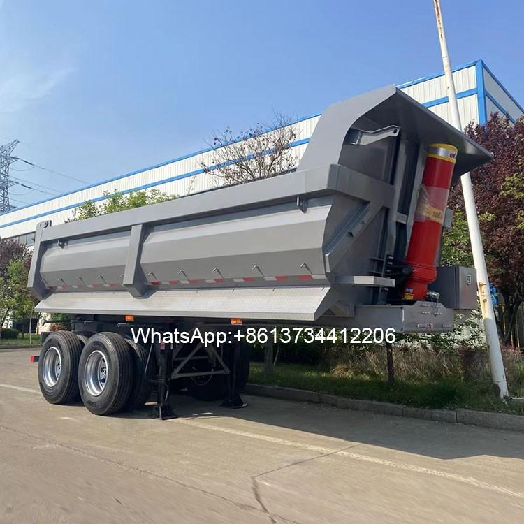 2 Axle Semi Tipper Trailer with Bogies Suspension
