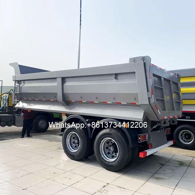 2 Axle Semi Tipper Trailer with Bogies Suspension
