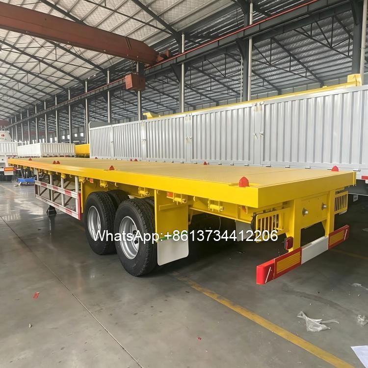 2 Axle Steel Flatbed Trucks with Front Fender