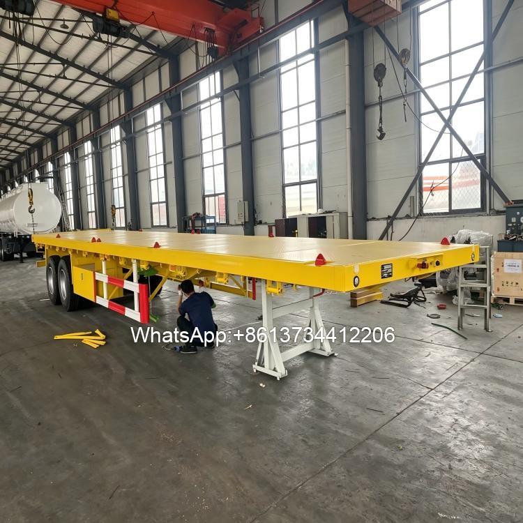2 Axle Steel Flatbed Trucks with Front Fender