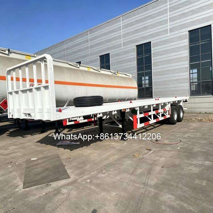 2 Axle Steel Flatbed Trucks with Front Fender
