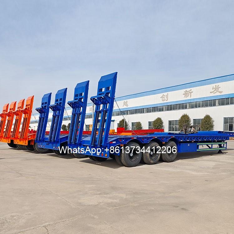 3 Axle 40 Tons Lowbed Semi Trailer