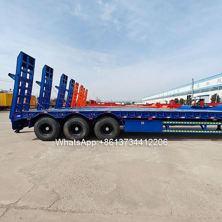 3 Axle 40 Tons Lowbed Semi Trailer