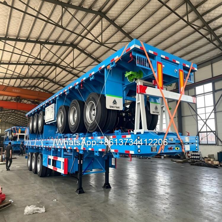 3 Axle 40tons Flatbed Semi Trailer