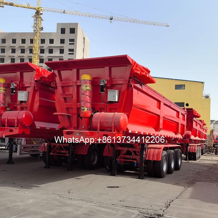 3 Axle 80 Ton Dump Semi Trailer