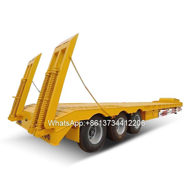 3 Axles 60 Ton Excavator Lowbed Trailers