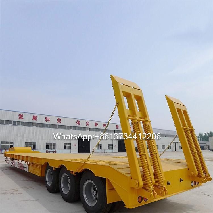 3 Axles 60 Ton Excavator Lowbed Trailers