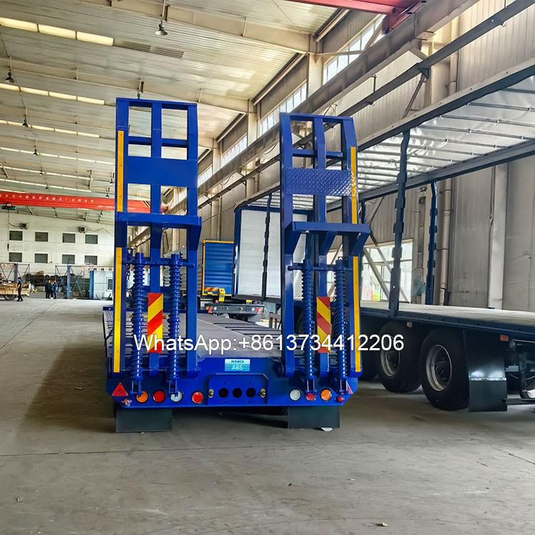 3 Axles 60tons Lowbed Trailer Truck