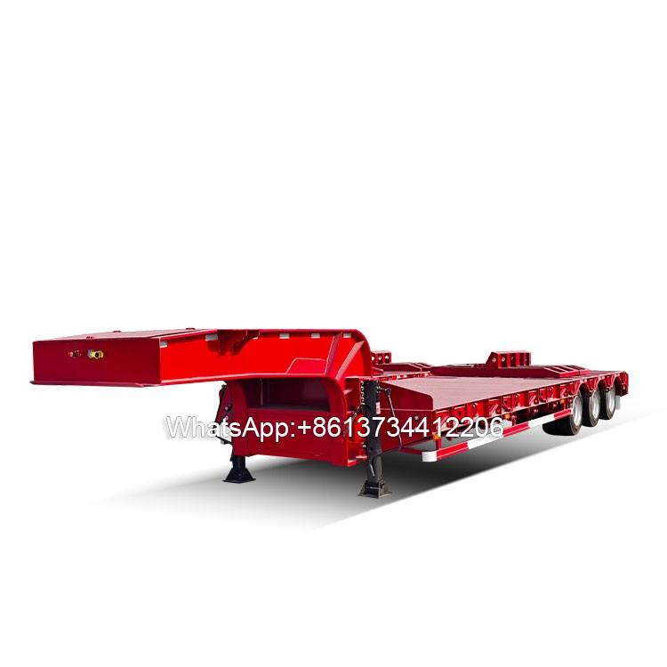 3 Axles 80 Tons Excavator Lowboy Trailer