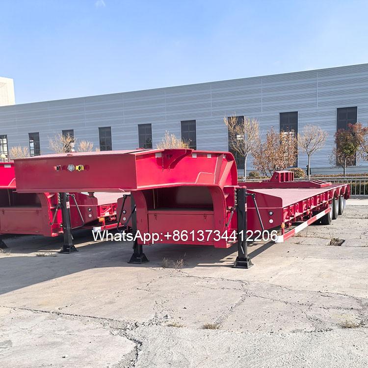 3 Axles 80 Tons Excavator Lowboy Trailer