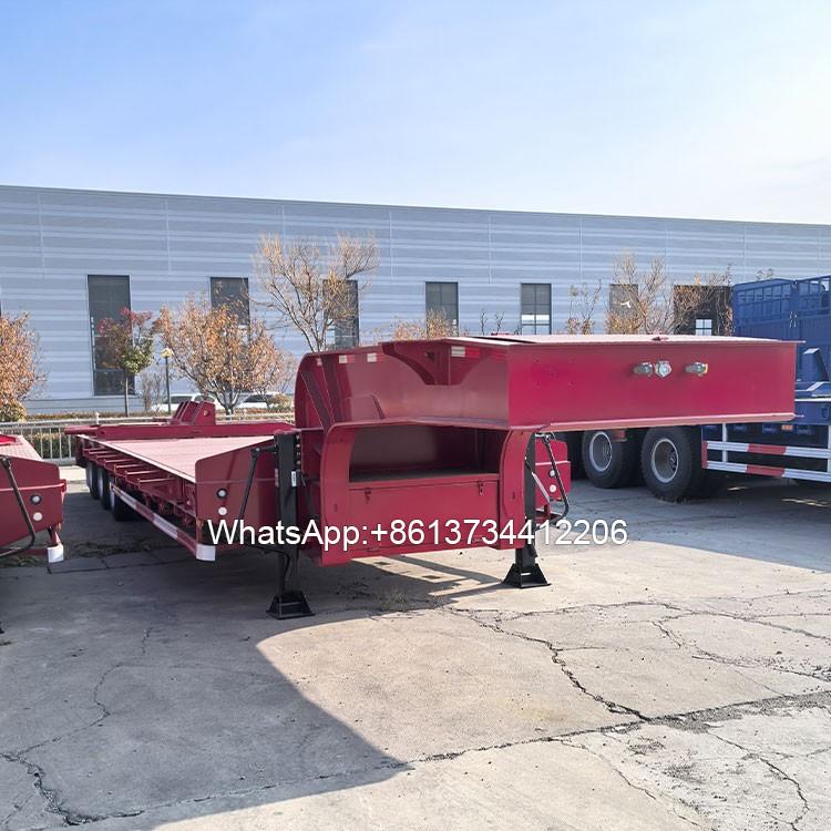 3 Axles 80 Tons Excavator Lowboy Trailer
