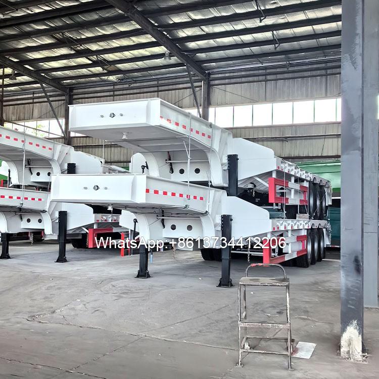 3 Axles Goose Neck Lowbed Trailer