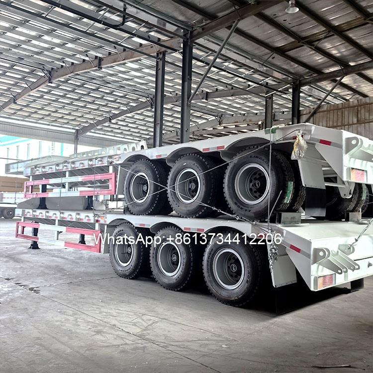 3 Axles Goose Neck Lowbed Trailer