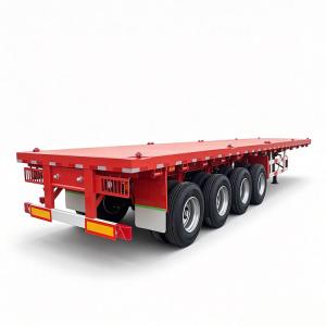 4 Axle 80ton Flat Bed Flatbed Semi Trailer