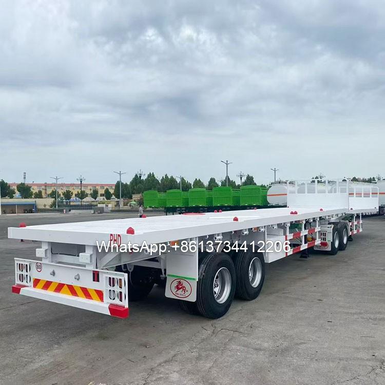 2 Axles Tandem Super Link Container Flatbed Semi Trailer