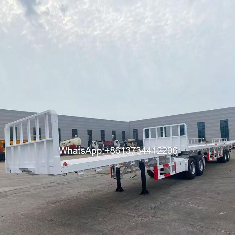 2 Axles Tandem Super Link Container Flatbed Semi Trailer