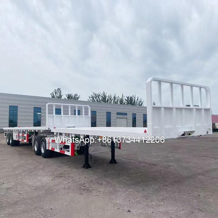 2 Axles Tandem Super Link Container Flatbed Semi Trailer