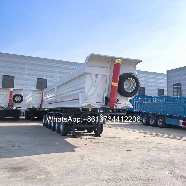 6 Axles 80 Tons 100 Tons Dumper Trailer