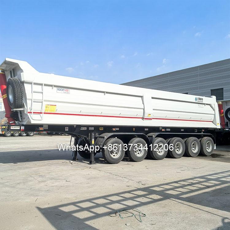 6 Axles 80 Tons 100 Tons Dumper Trailer