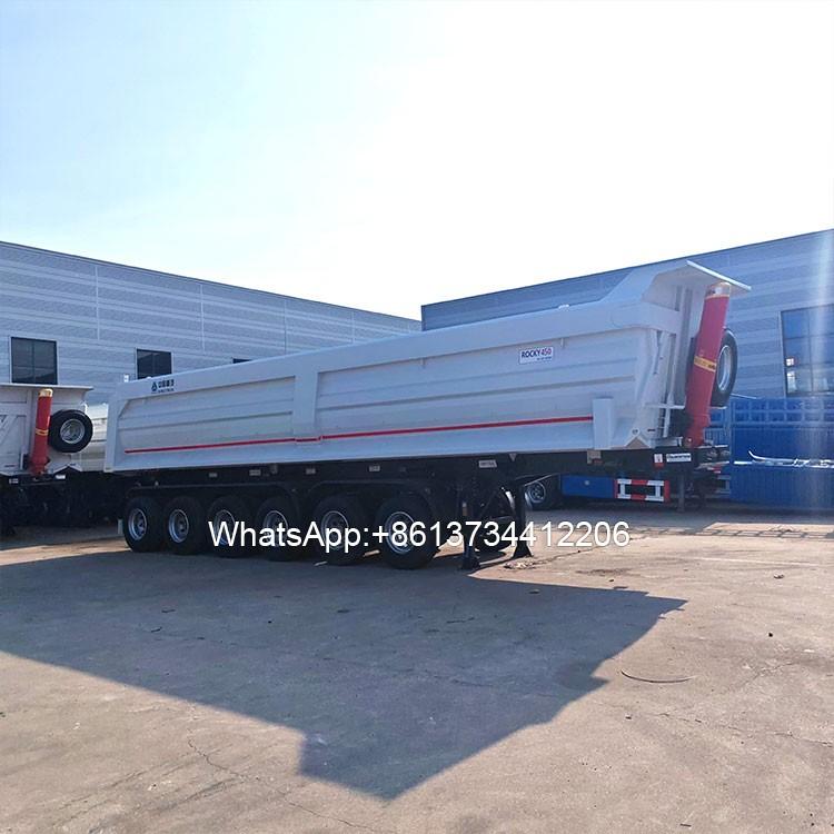 6 Axles 80 Tons 100 Tons Dumper Trailer