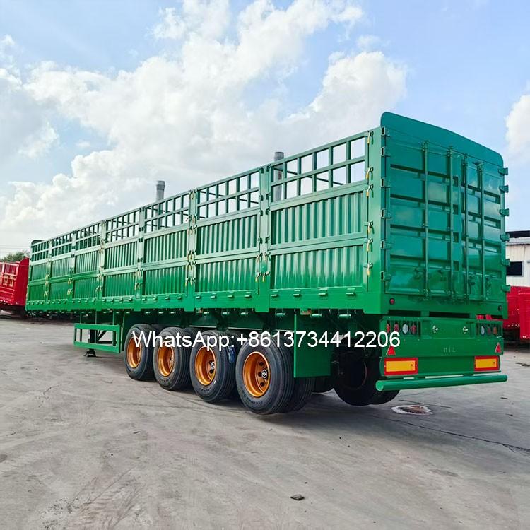 China Brand 4Axle 40ton Fence Cargo Semi Trailer