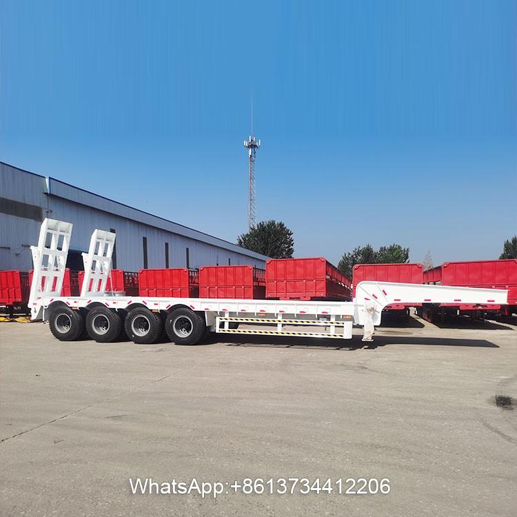 Heavy Duty 4 Axles Low Bed Truck Trailer