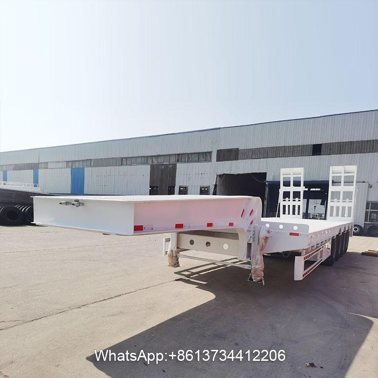 Heavy Duty 4 Axles Low Bed Truck Trailer