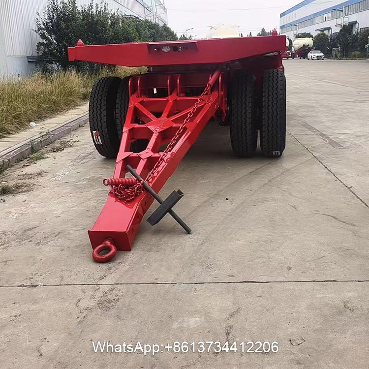 New Brand Low Price 3 Axles Flatbed Full Trailer for Tractor