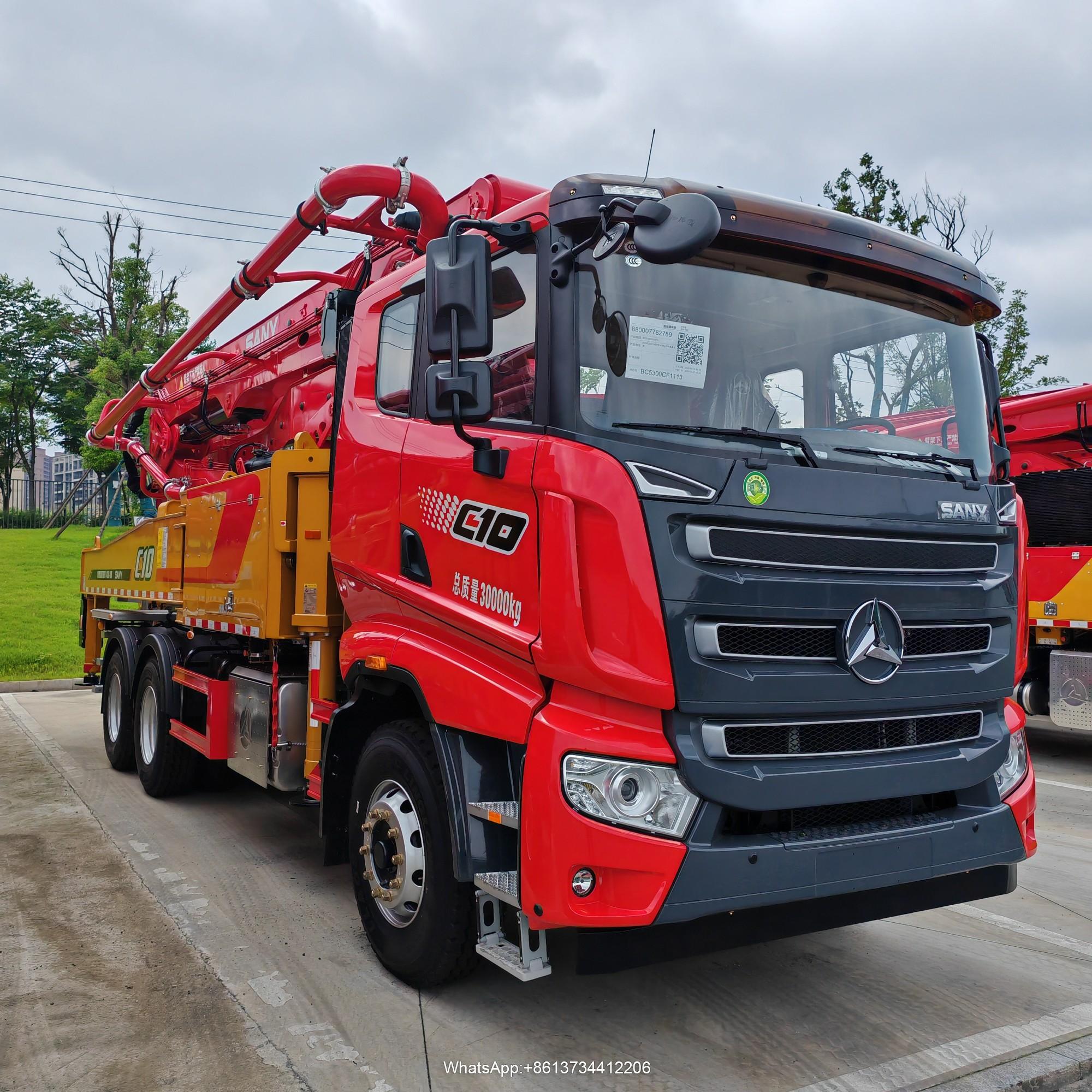 SANY Cement Transport Equipment 47m Diesel Concrete Boom Pump Truck